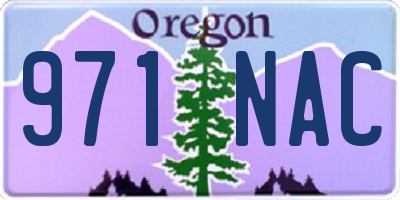 OR license plate 971NAC