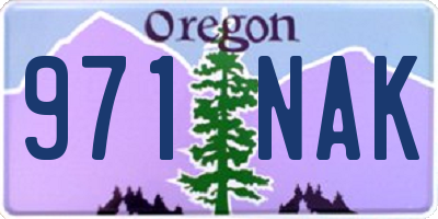 OR license plate 971NAK