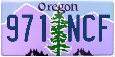 OR license plate 971NCF