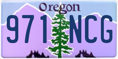 OR license plate 971NCG