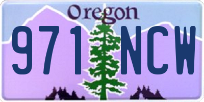 OR license plate 971NCW