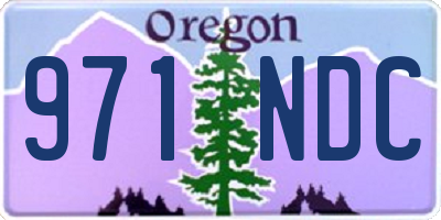 OR license plate 971NDC