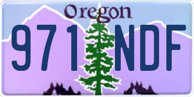 OR license plate 971NDF