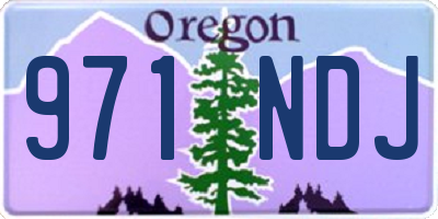 OR license plate 971NDJ