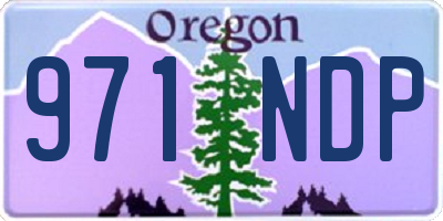 OR license plate 971NDP