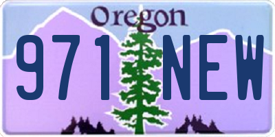 OR license plate 971NEW