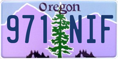 OR license plate 971NIF