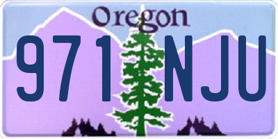OR license plate 971NJU