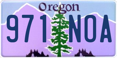 OR license plate 971NOA