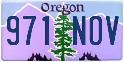 OR license plate 971NOV