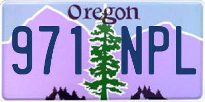OR license plate 971NPL