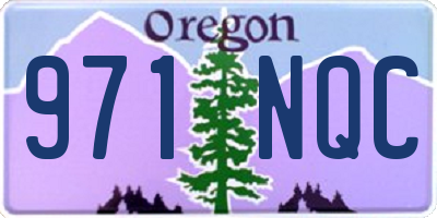 OR license plate 971NQC
