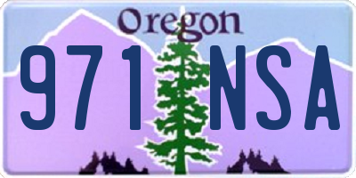 OR license plate 971NSA