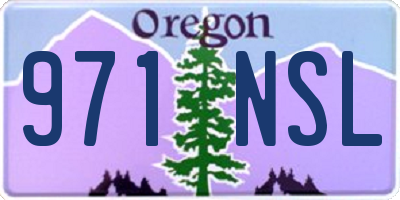 OR license plate 971NSL