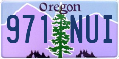 OR license plate 971NUI