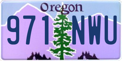 OR license plate 971NWU