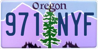 OR license plate 971NYF