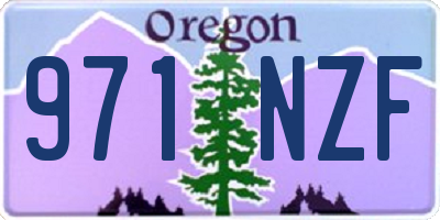 OR license plate 971NZF