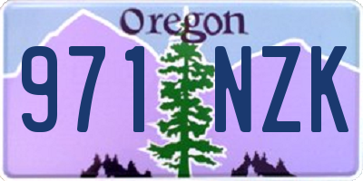 OR license plate 971NZK