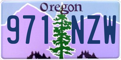 OR license plate 971NZW