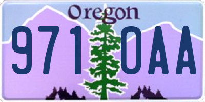 OR license plate 971OAA