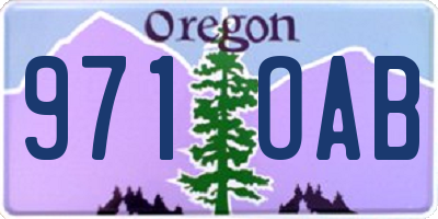 OR license plate 971OAB