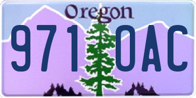 OR license plate 971OAC
