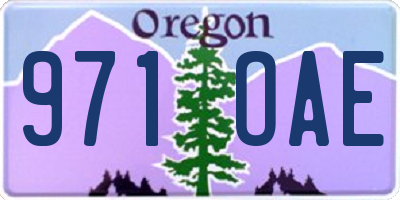 OR license plate 971OAE