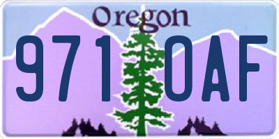 OR license plate 971OAF