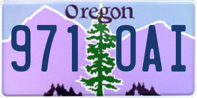 OR license plate 971OAI