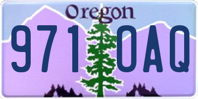 OR license plate 971OAQ