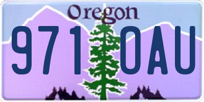 OR license plate 971OAU
