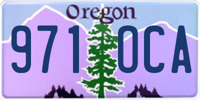 OR license plate 971OCA
