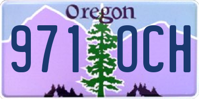 OR license plate 971OCH