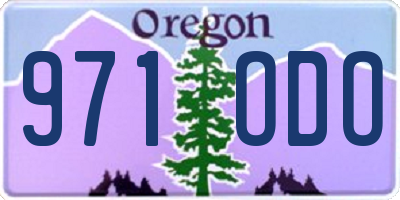 OR license plate 971ODO