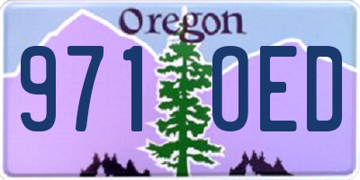 OR license plate 971OED