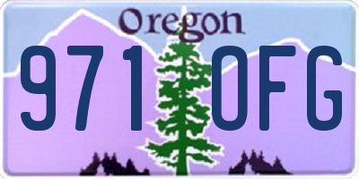 OR license plate 971OFG