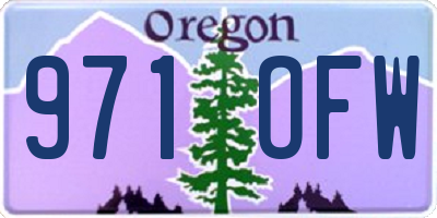 OR license plate 971OFW