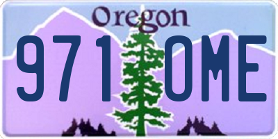 OR license plate 971OME