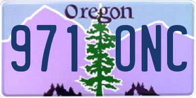 OR license plate 971ONC