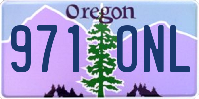 OR license plate 971ONL