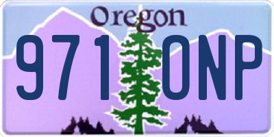 OR license plate 971ONP