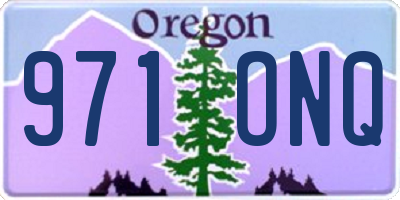 OR license plate 971ONQ