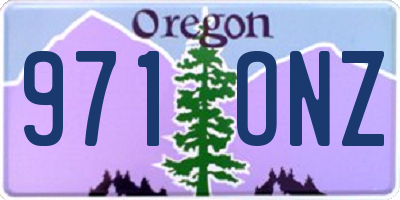 OR license plate 971ONZ