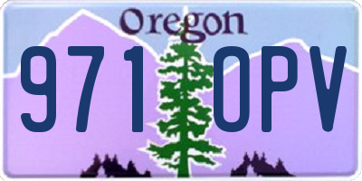 OR license plate 971OPV