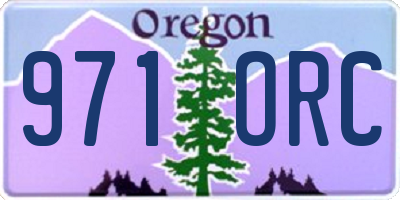 OR license plate 971ORC