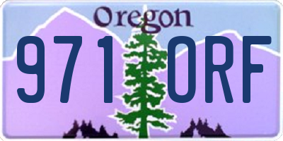 OR license plate 971ORF