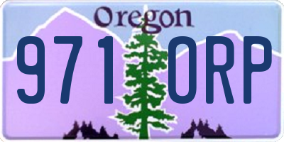 OR license plate 971ORP