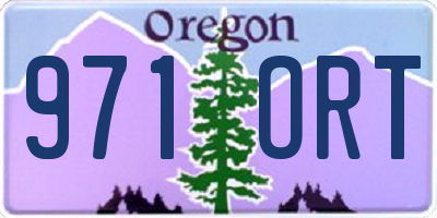 OR license plate 971ORT