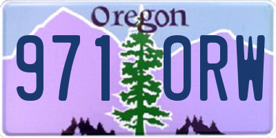 OR license plate 971ORW